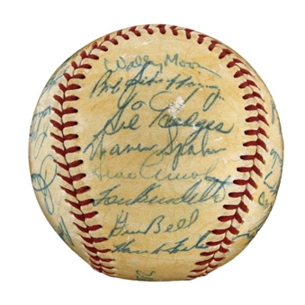 1957 National League All-Star Team Signed Baseball with 26 Signatures Including Several Hall of Famers
